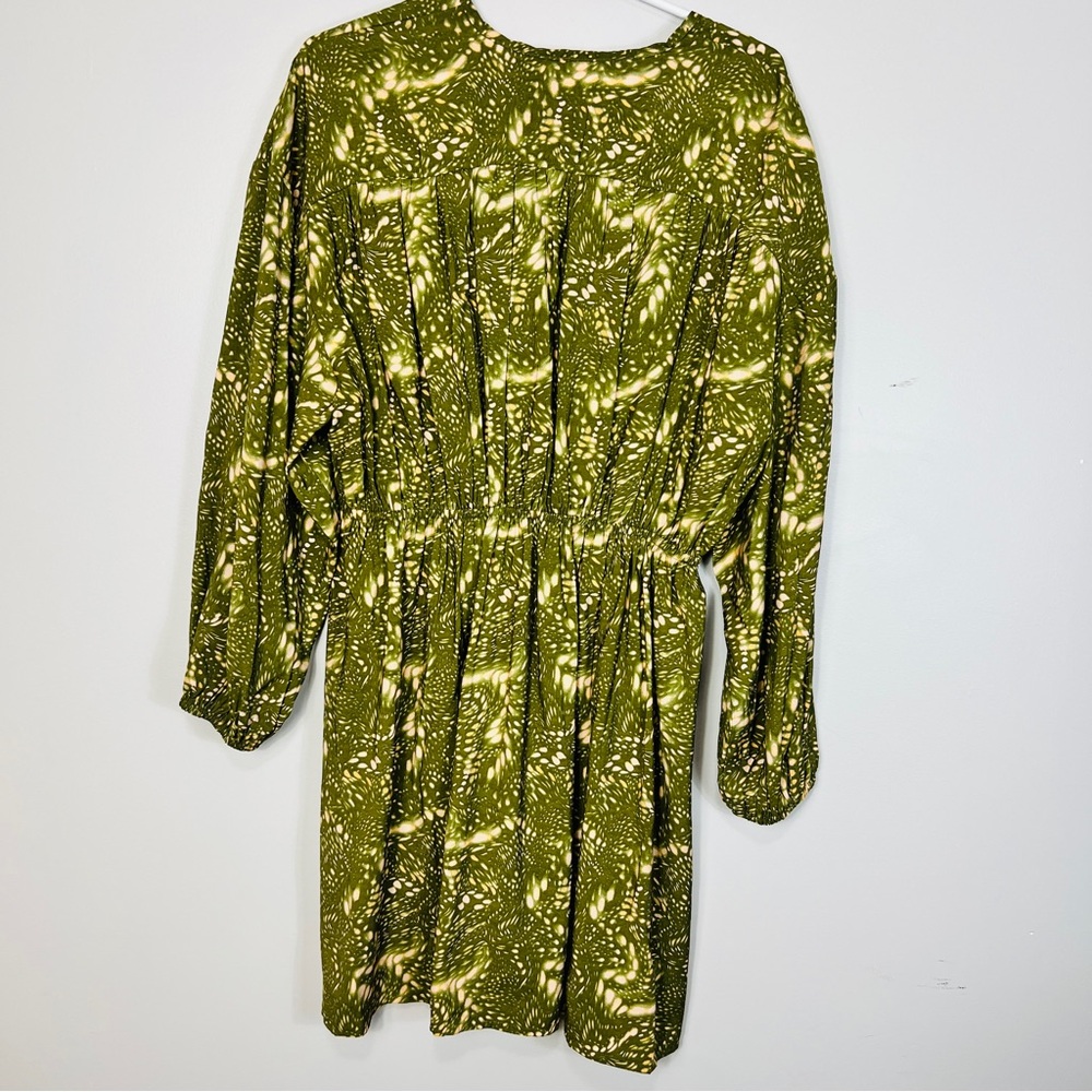 ICHI Green Oversized Boho Abstract Print Dress | Size 36 EU US 6 - Picture 11 of 14